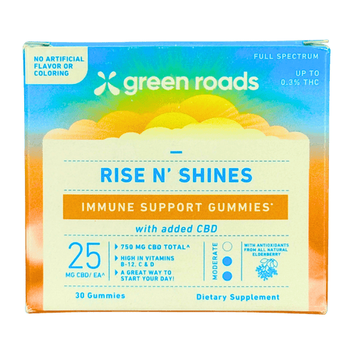 Green Roads Rise N Shines immune support CBD gummies 750mg