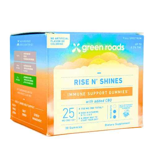 Green Roads Rise N Shines CBD Elderberry Vitamin gummies 30ct