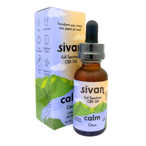 sivan full spectrum cbd calm tincture 1500mg 30ml citrus