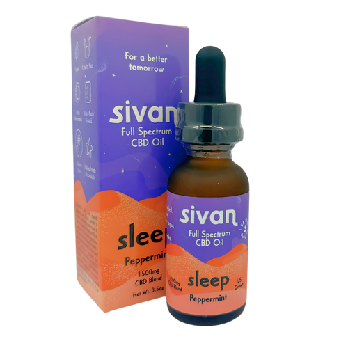 sivan full spectrum cbd sleep tincture 1500mg 30ml peppermint