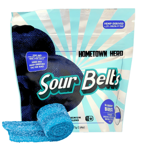 Hometown Hero  Sour Belt Blueberry Burst 300mg