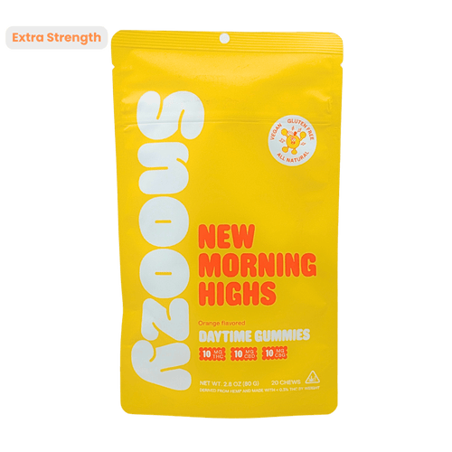 Snoozy New Morning Highs 10mg THC orange daytime gummies