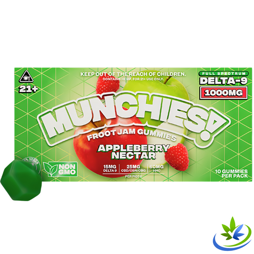 Munchies Gummies – THC, CBD, CBN, CBG Blend – 1000mg