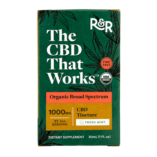 R&R CBD tincture supplement facts label ingredients