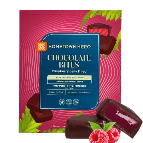 Hometown Hero Raspberry Jelly Dark Chocolate Bites