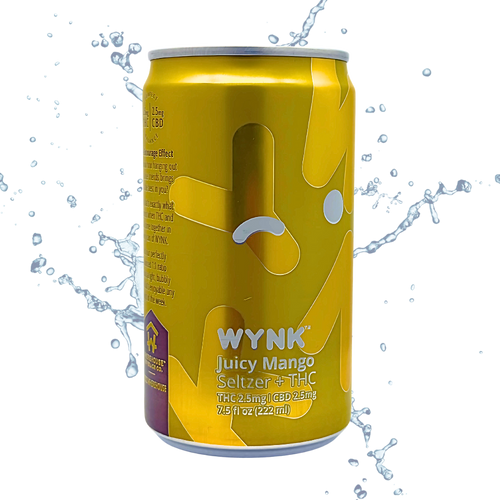 Wynk THC CBD seltzer Juicy Mango flavor hemp drink