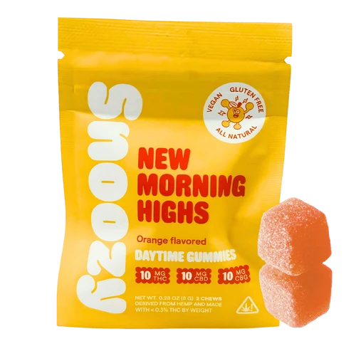 Snoozy New Morning Highs 10mg THC orange gummies 2-pack