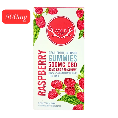 Wyld Raspberry CBD Gummies THC-Free Broad Spectrum Daily