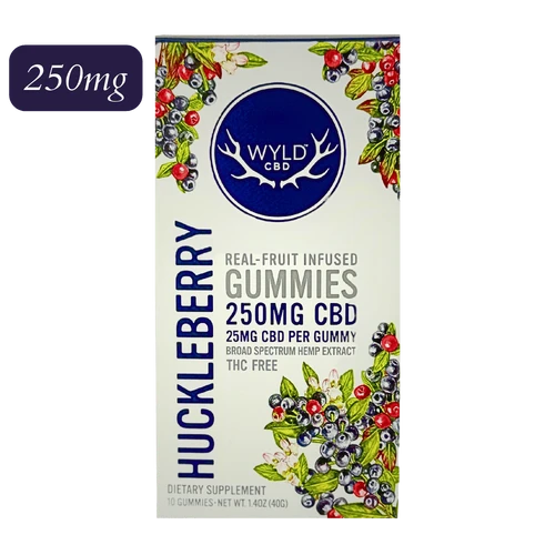 Wyld Huckleberry CBD Gummies THC-Free Broad Spectrum Wellness