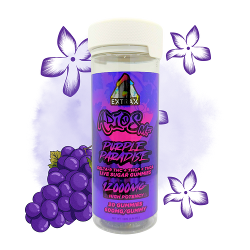 Delta Extrax Adios MF Purple Paradise Grape Gummies