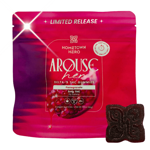 Hometown Hero Arouse Her gummies 5mg Delta-9 pomegranate