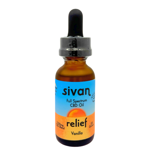 Sivan Relief Tincture dropper 50mg per serving full spectrum CBD oil