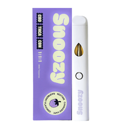 Snoozy Sleep Vape Pen – 2g Raspberry-Flavored THCA, CBD, and CBN blend