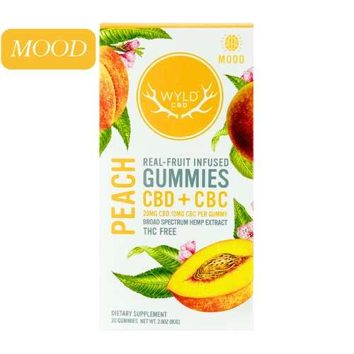 Wyld Peach CBC 10mg Broad Spectrum Mood Gummies
