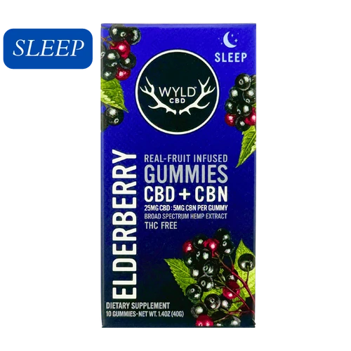 Wyld Elderberry CBD CBN Gummies THC-Free Sleep Support