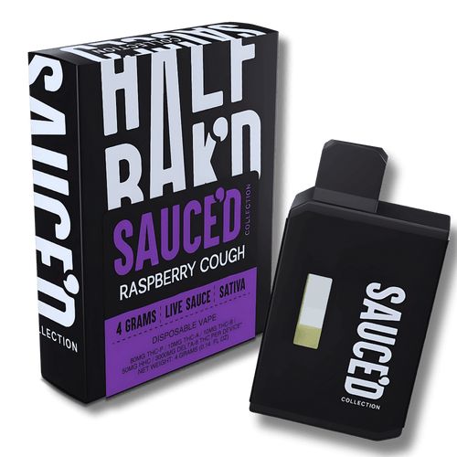 Half Bak’d Sauce’d Raspberry Cough 4g Sativa Disposable Half Bak’d Sauce’d Raspberry Cough 4g Sativa Disposable