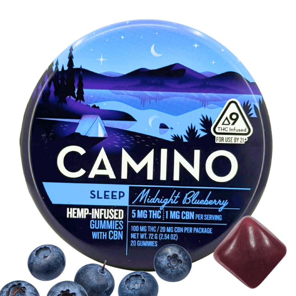 Camino Midnight Blueberry Sleep Gummies | 5mg THC 1mg CBN