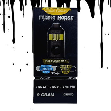 Flying Horse Black Edition | 9g Live Resin 3-in-1 Disposable