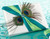 Peacock Feather Guest Book and Pen Set