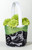 Green and Lace Black Flower Basket
