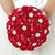 Handmade Custom Silk Wedding Bouquet - Red