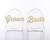 Bride and Groom Chair Signs - Gold Glitter