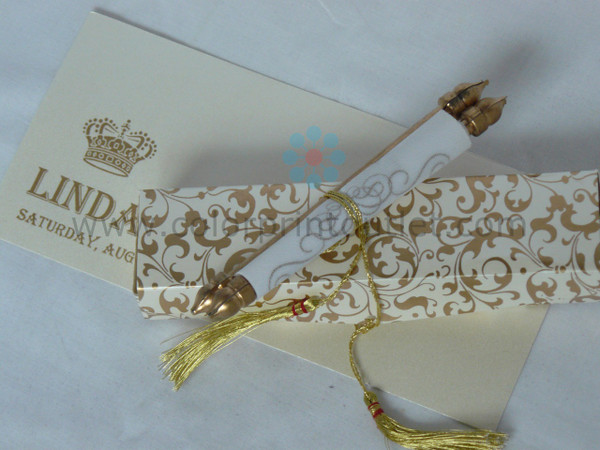 Classic Mini scroll in the Box (Set of 25) - SCBX- Baby shower invitation, Bridal shower, Engagement invitation