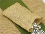 4.5x7.75 Fine Rustic Burlap Favor Bags-10/pk