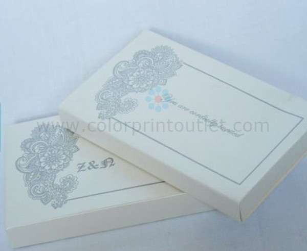 Paisley theme scroll invitation, Mini Scroll Box Invitation -  (Set of 25) - MSBT - 004