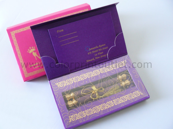 Mini Scroll Box Invitation - Sweet sixteen invitation, Quinceanera  (Set of 25) - MSBT - 010