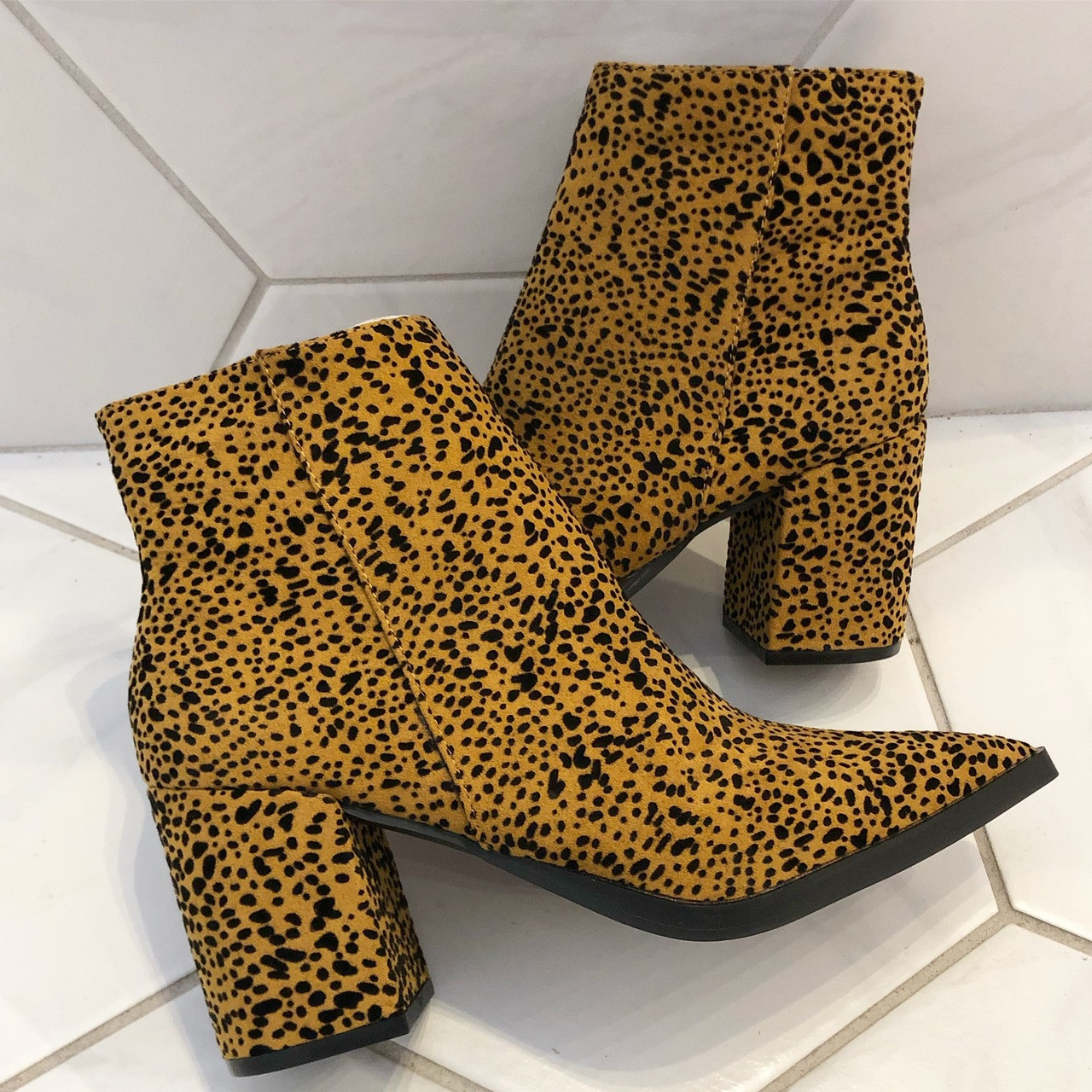 animal print booties