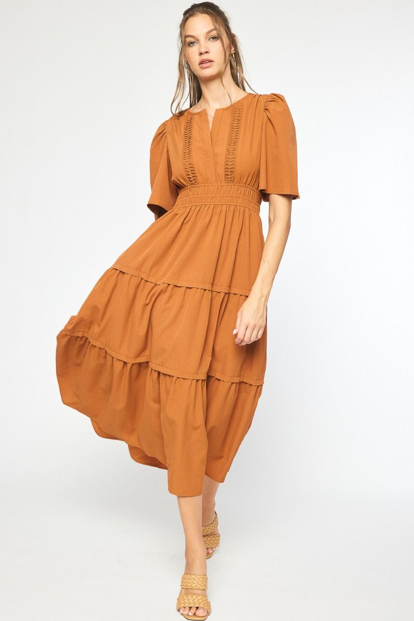 Burnt Orange Cocktail Dress