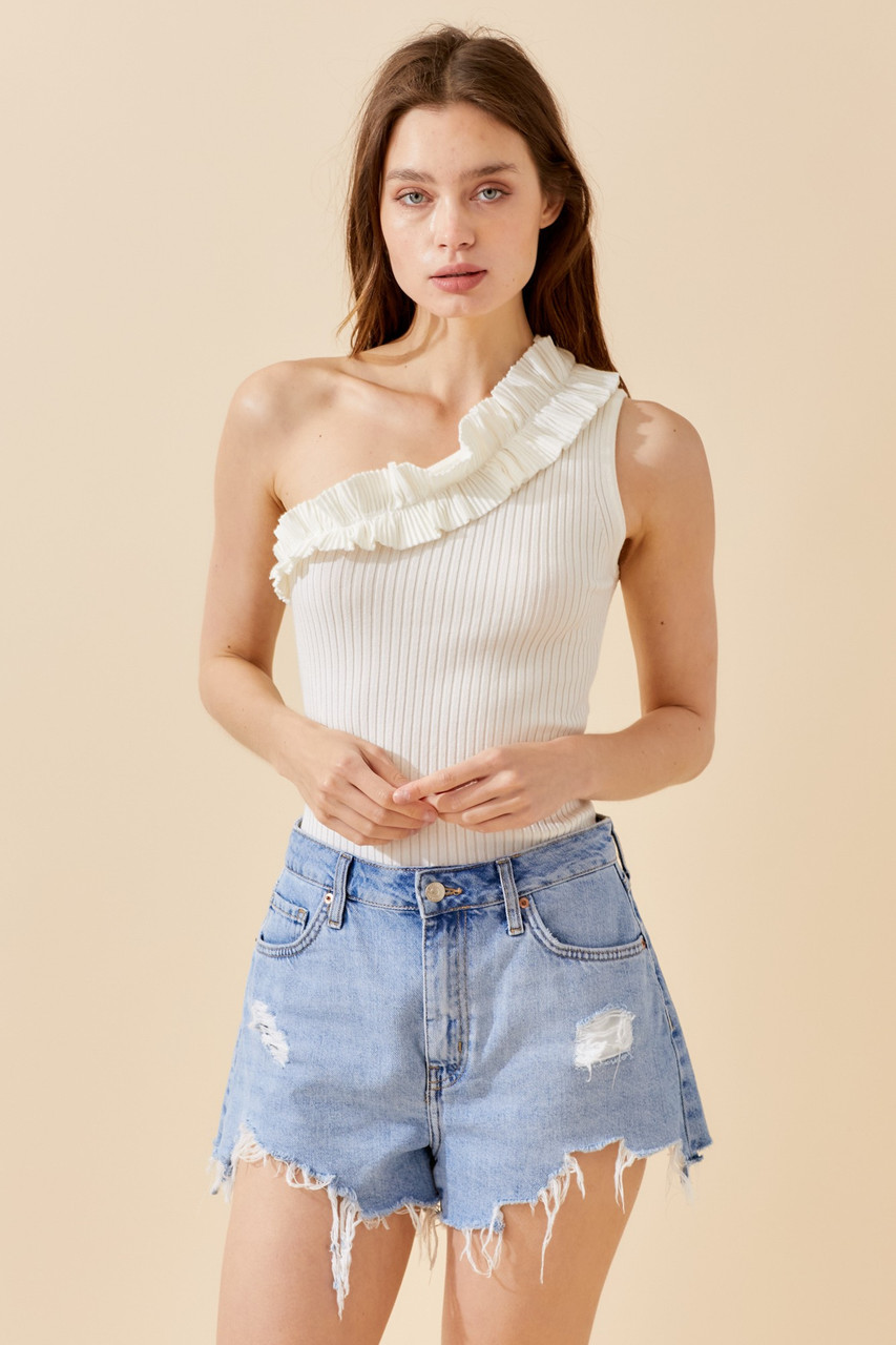 Ruffle discount chest blouse