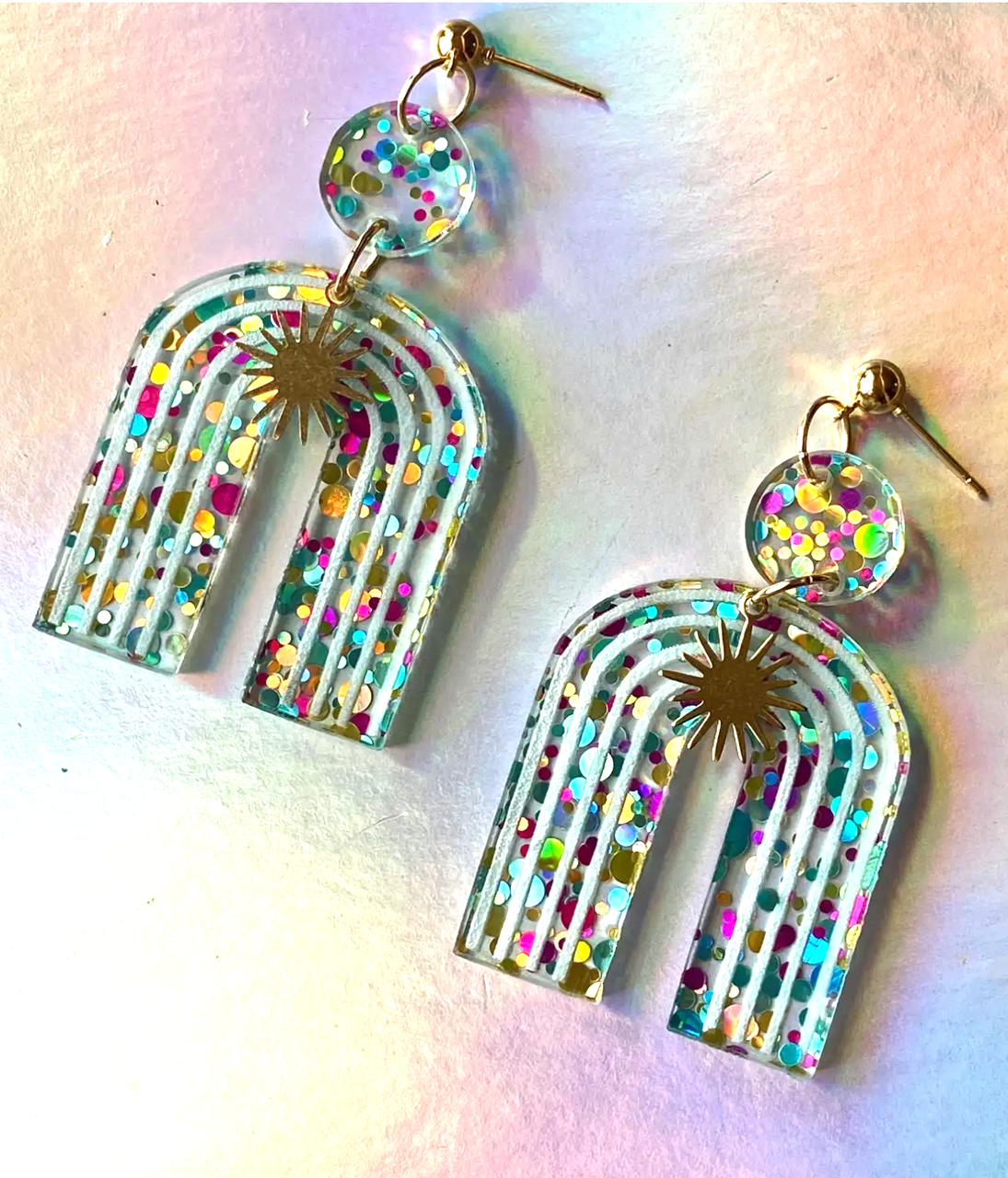 D.I.Y Glitter Earrings · How To Make A Hoop Earring · Jewelry on Cut Out +  Keep