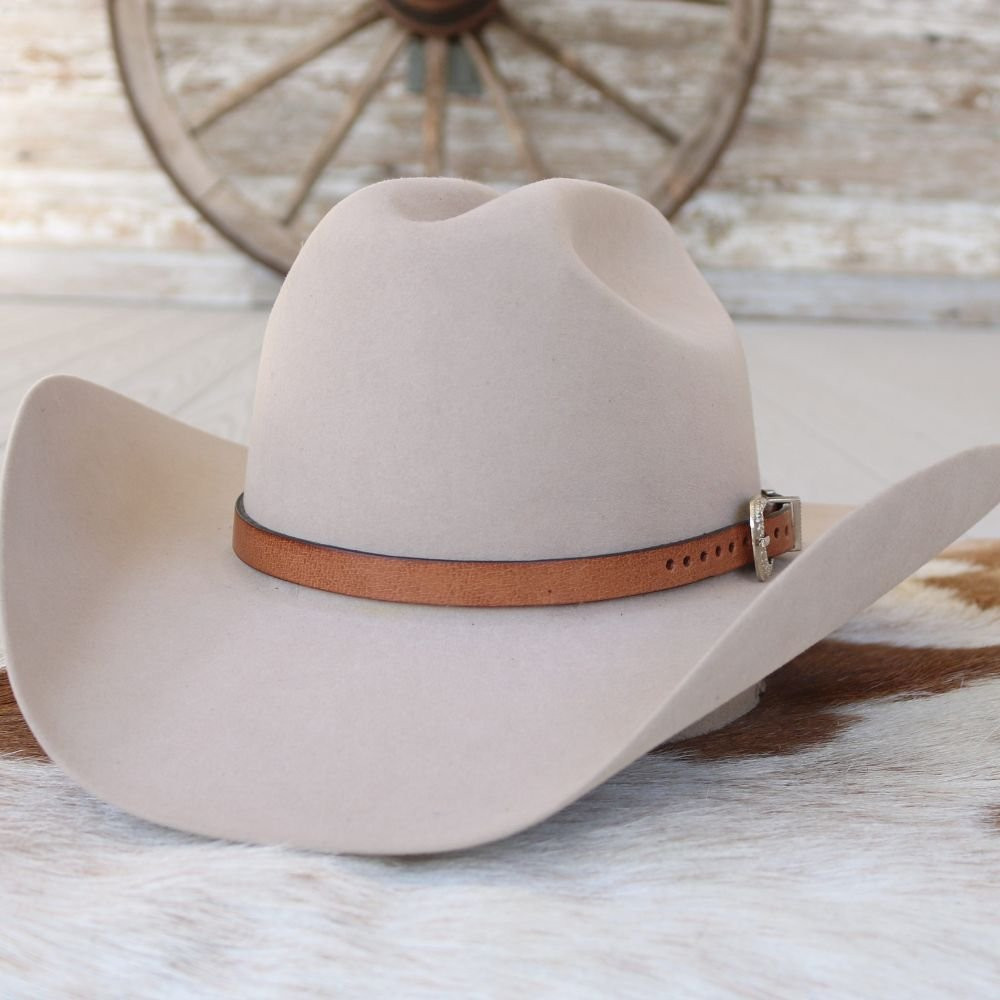 Brown & Ivory Beige Cow Print Brown Band Western Cowboy Hat NWT Cow Print Hat Band with Silver Tone Charm in Brown, and  main image 2