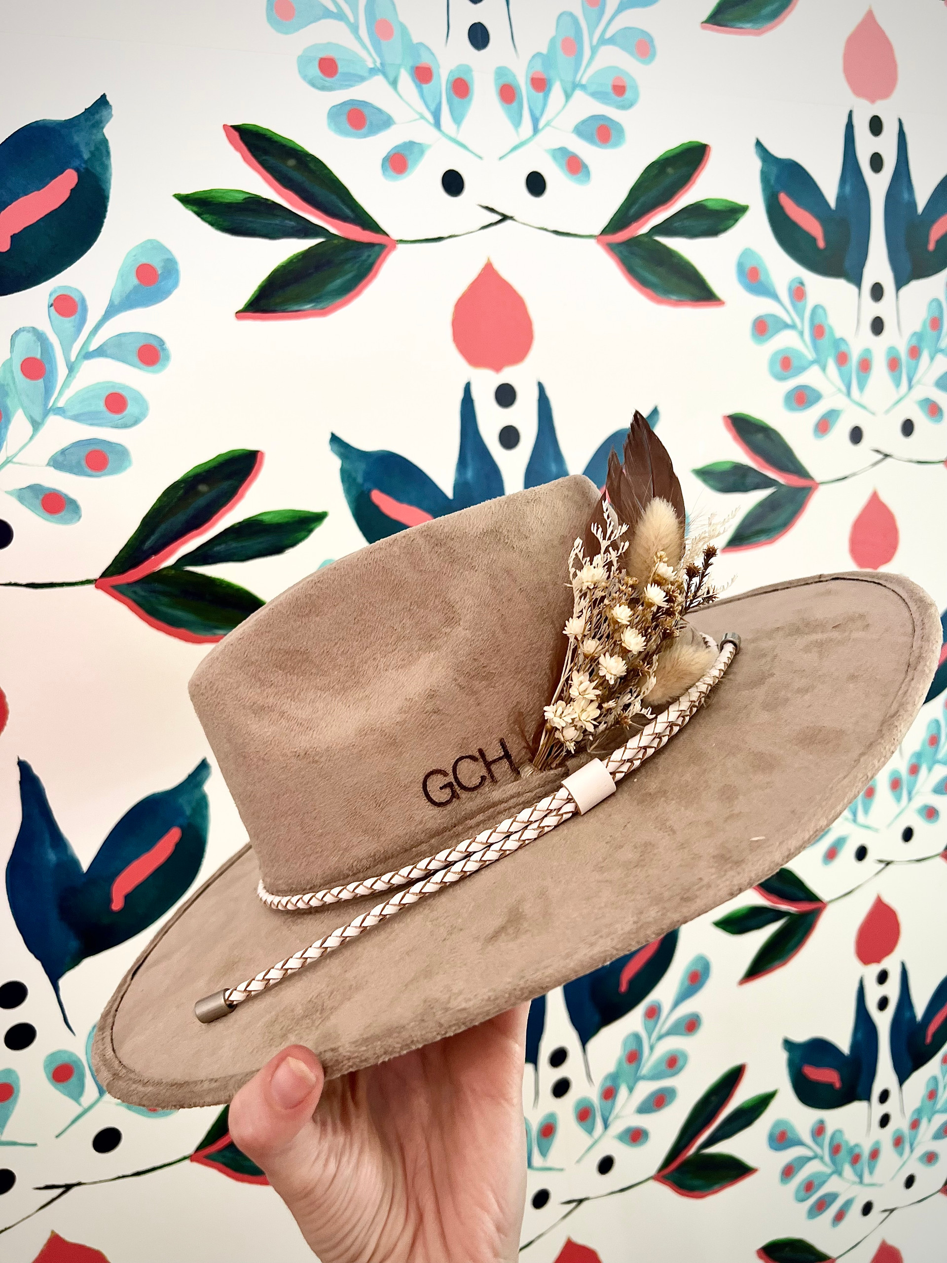 Austin Custom Hat Bar with Hats, Hat bands, Feathers, Trim, and More!