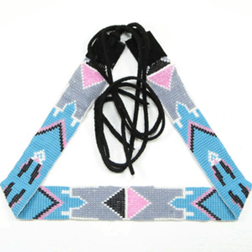 Turquoise Grey Pink Hat Band Turquoise Grey Pink Hat Band
