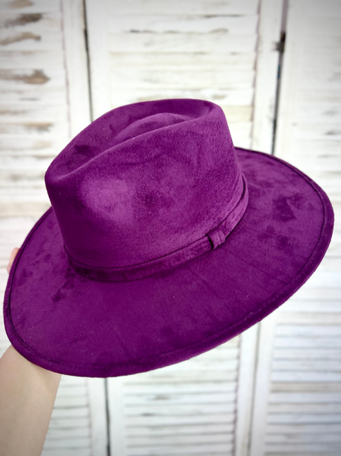 Violet Vegan Suede Hat