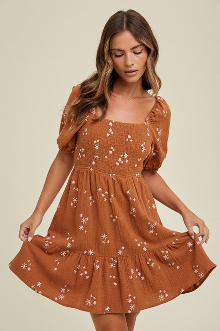 burnt orange dress