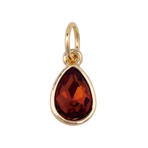 Burnt Orange Teardrop Charm Burnt Orange Teardrop Charm