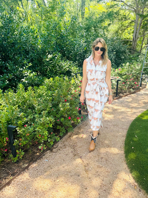 steer print dress