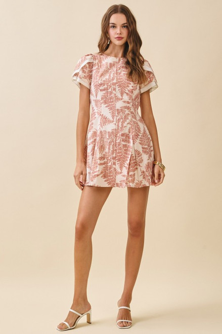 Rust Fern Print Dress