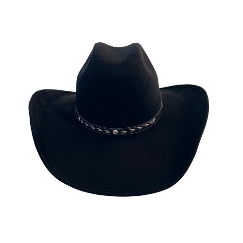 Black Vegan Suede Cowboy Hat