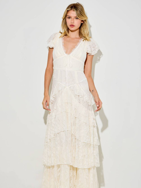 Ivory Lace Maxi Dress