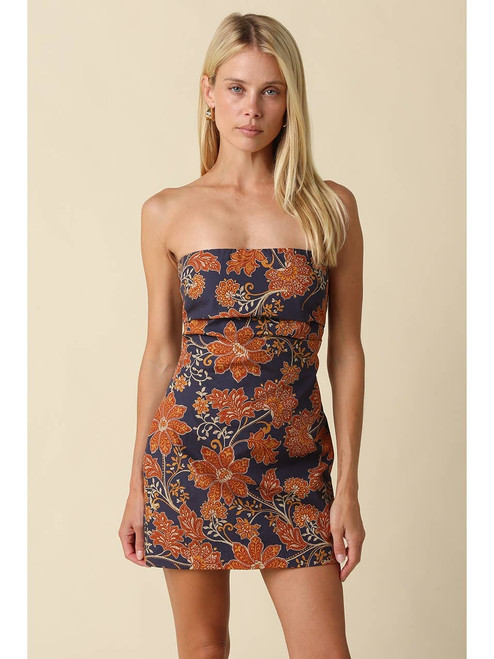 Floral Strapless Mini Dress