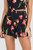 Black Shorts Floral Tulip  Print