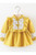 Yellow Ruffle and Lace Dress