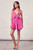 Hot Pink Ruffle Cut Out Dress