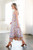 Smocked Flower Print Midi Dress