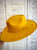 Mustard Yellow Vegan Suede Wide Brim Hat